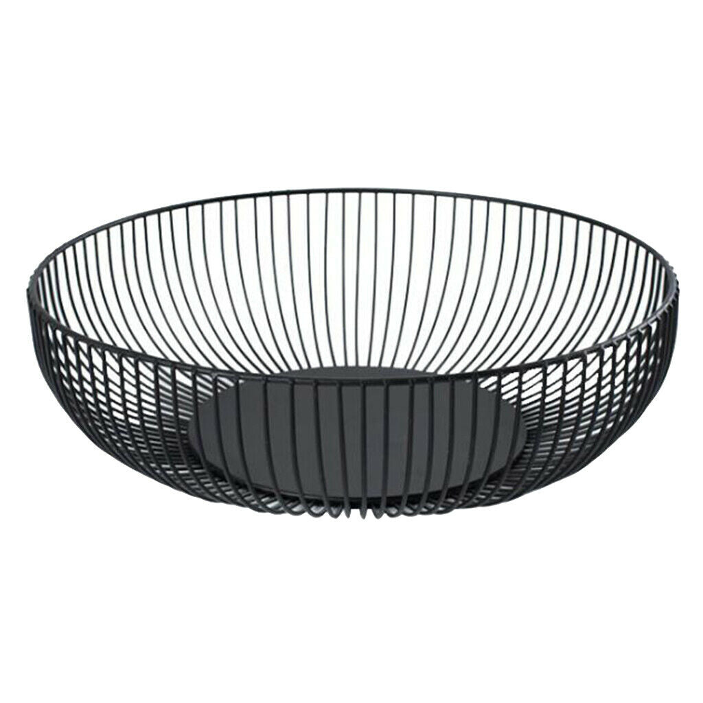 Metal Wire Fruit Bowl Geometric Metal Basket  for Storage Snacks, Bread,