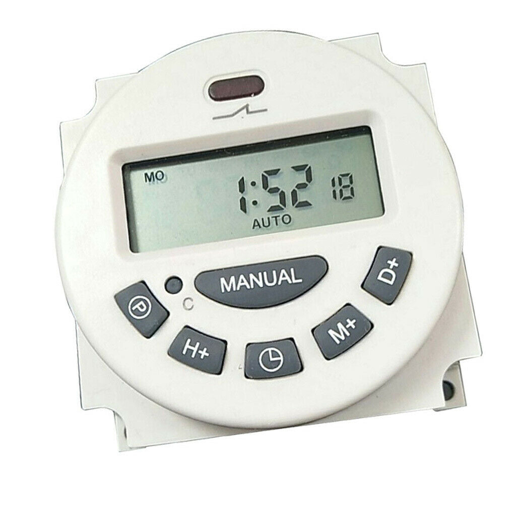 Digital Time Switch Weekly Programmable Electronic Lighting Daily Timer 220V