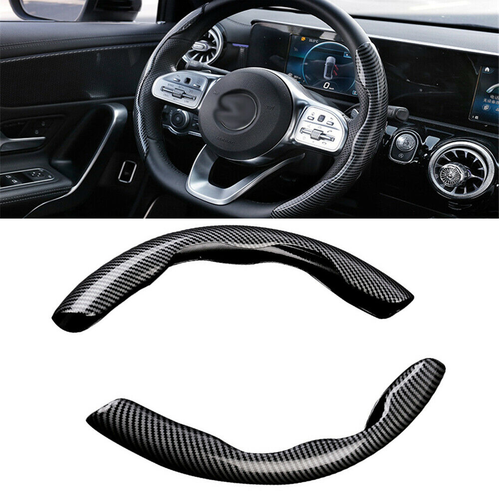 40cm Car Interior Steering Wheel Booster Cover Carbon Fiber Style Accessories