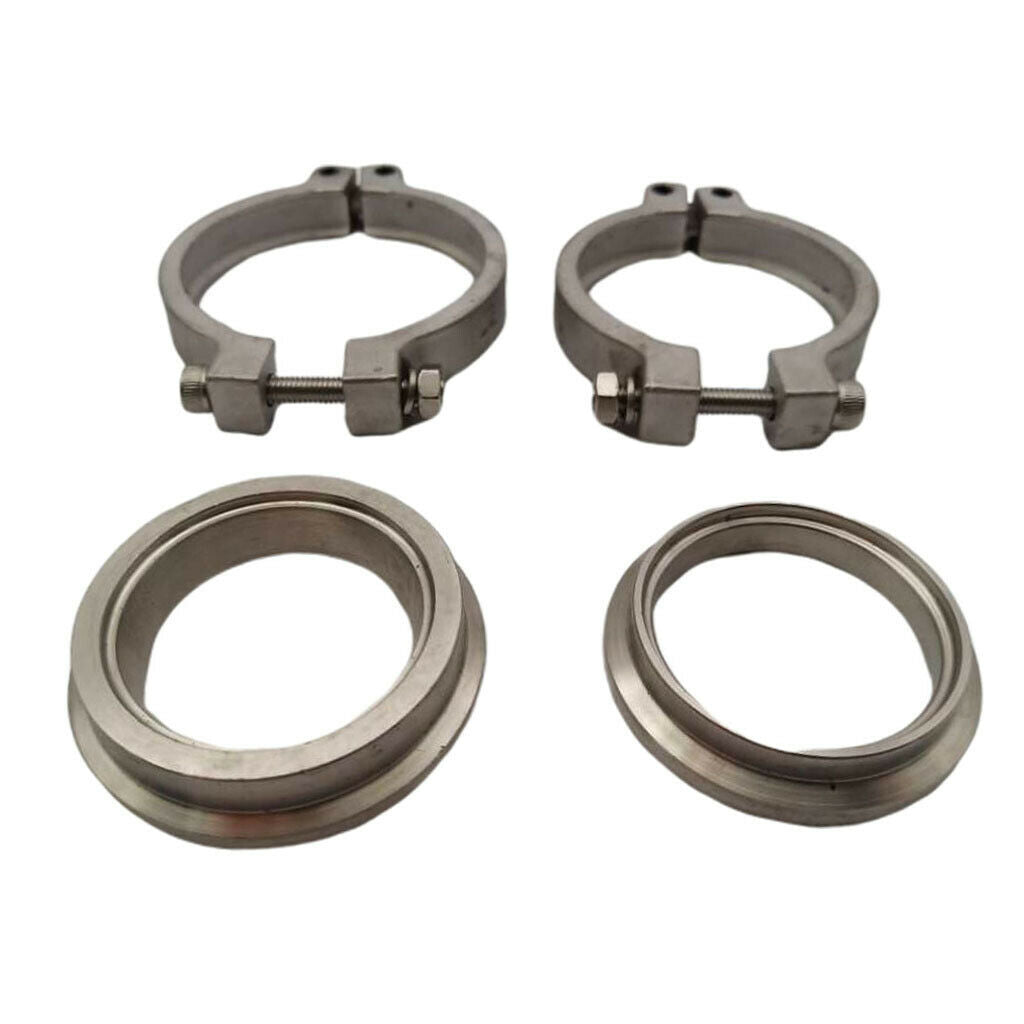 2x 1.73" 44mm V band Flang Clamp Set for MVR 44mm Wastegate Inlet Tial