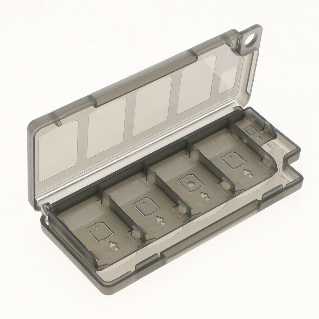 2 Pcs Plastic Game Card Organizer Carry Storage Box Case Black Dustproof