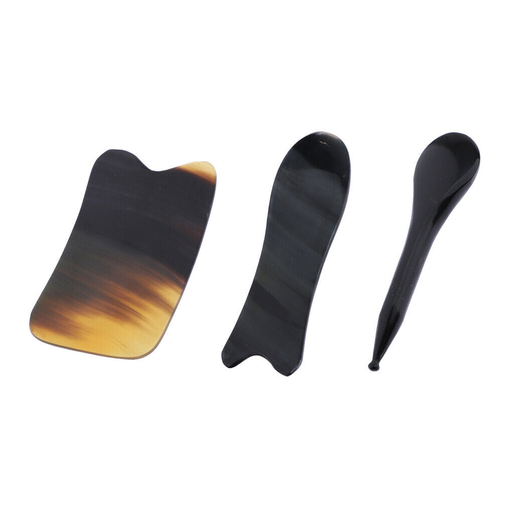 3 Pcs Natural GuaSha Board Scraping Massage Tool for Beauty SPA Acupuncture