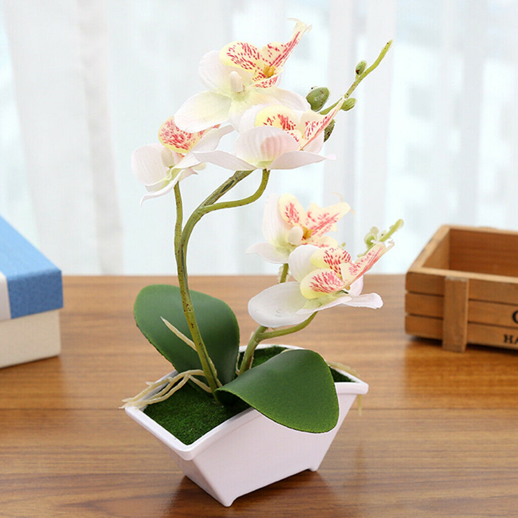 3 Pieces Ceramic Bonsai Flower Decoration Home Floral Decoration for Bedroom,