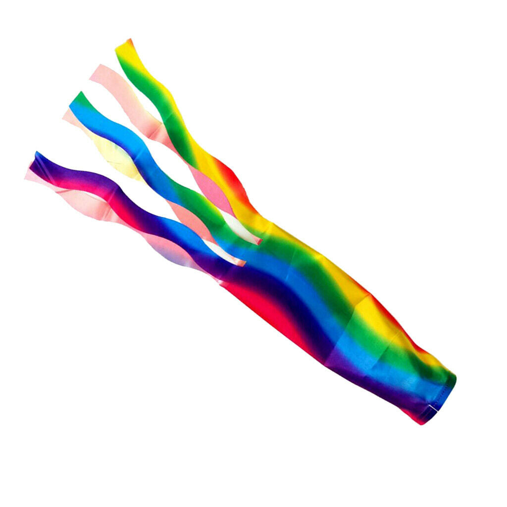 2pcs Windsock Polyester Outdoor Garden Wind Sock Decoration 70/140cm Rainbow