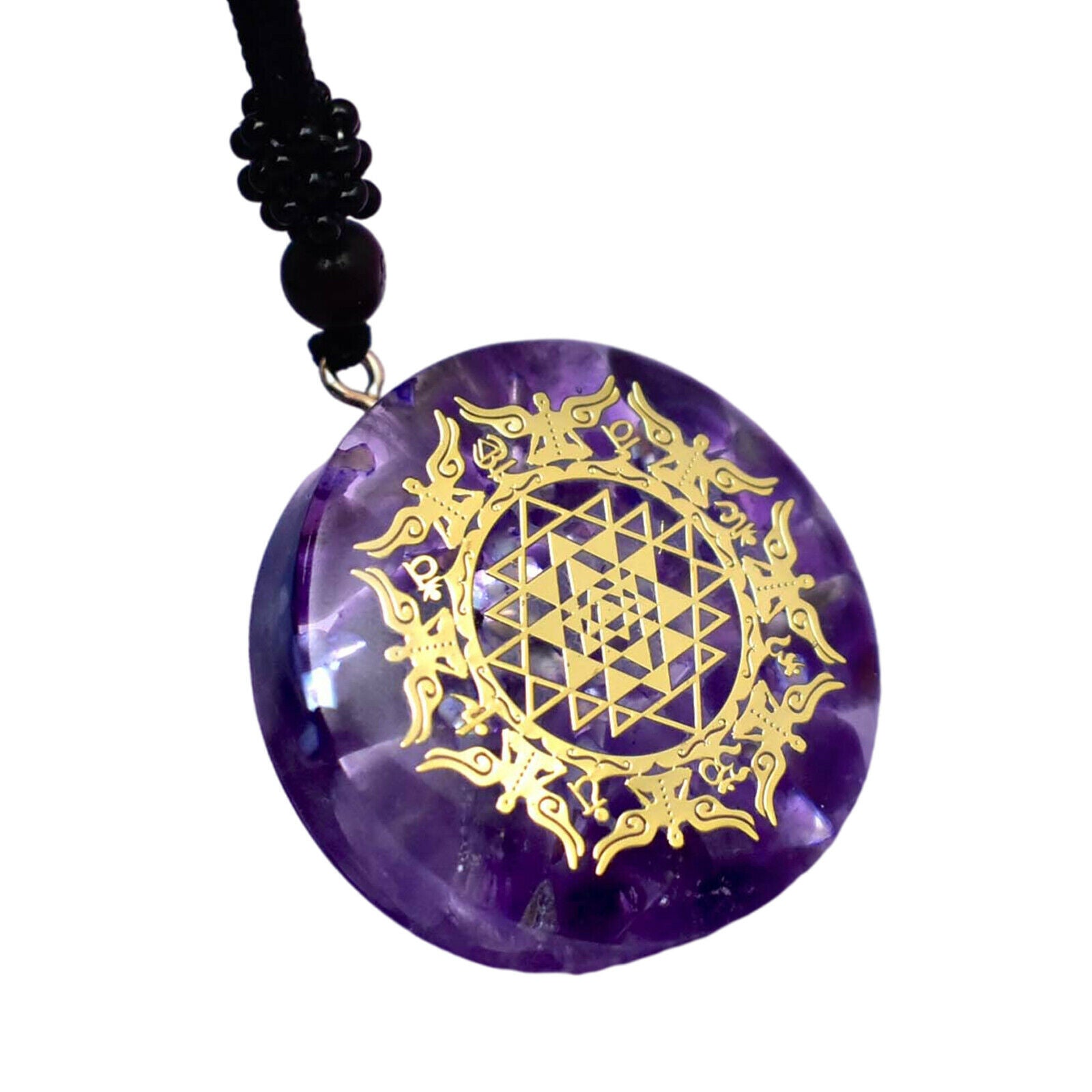 Orgone Pendant Necklace Crystal Jewelry 3.5cm Energy Spiritual