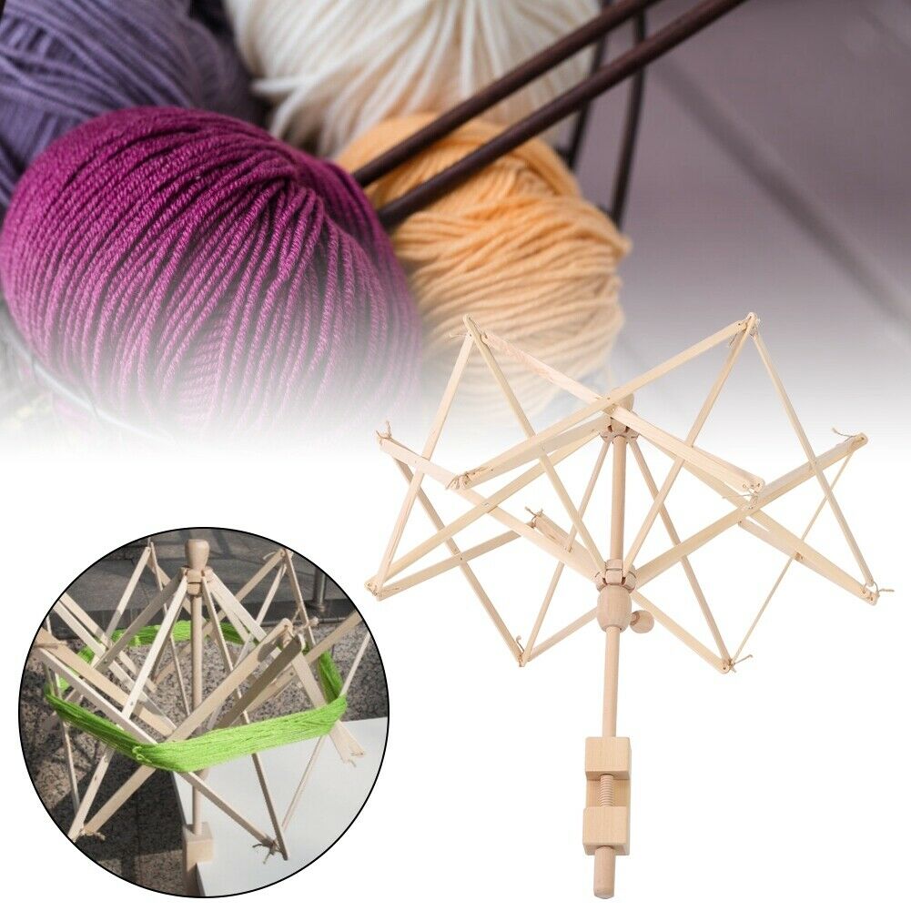 Knitting Umbrella Swift Yarn Wooden Winder Kint Ball Weaving Accessories