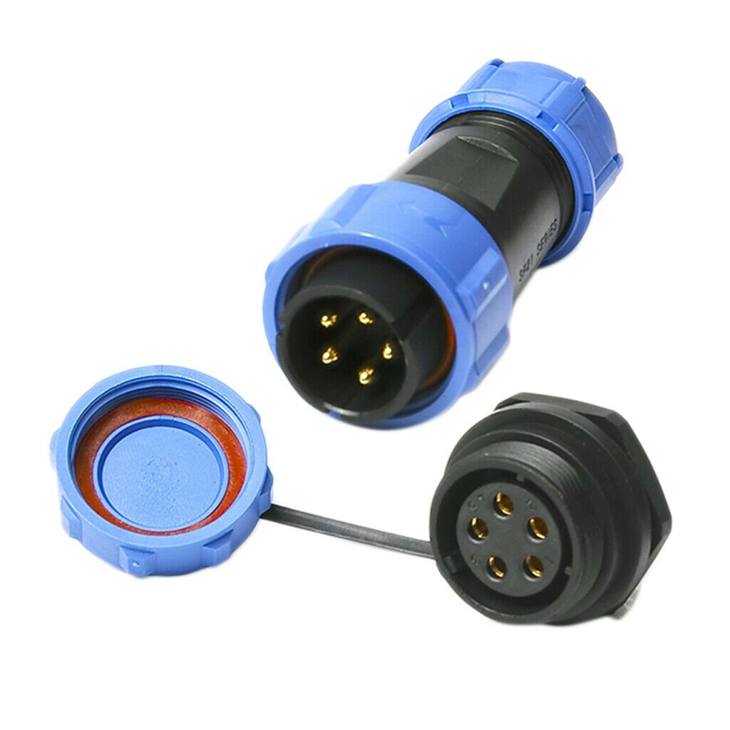 IP68 SP13mm Waterproof Circular Air Plug Socket LED Connector 5 Pin