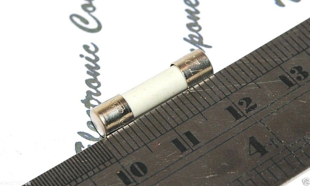 10pcs - (T) 2.5A (2,5A) 250V 5x20mm Ceramic Fuse - Taiwanese Brand