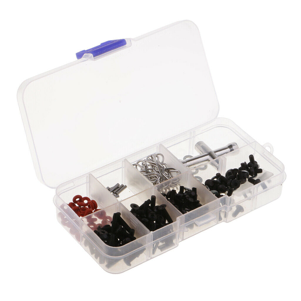 1/set Metal RC Car Flat/Round Nuts & Cross Hex Wrench & Washer For 1/10 HSP