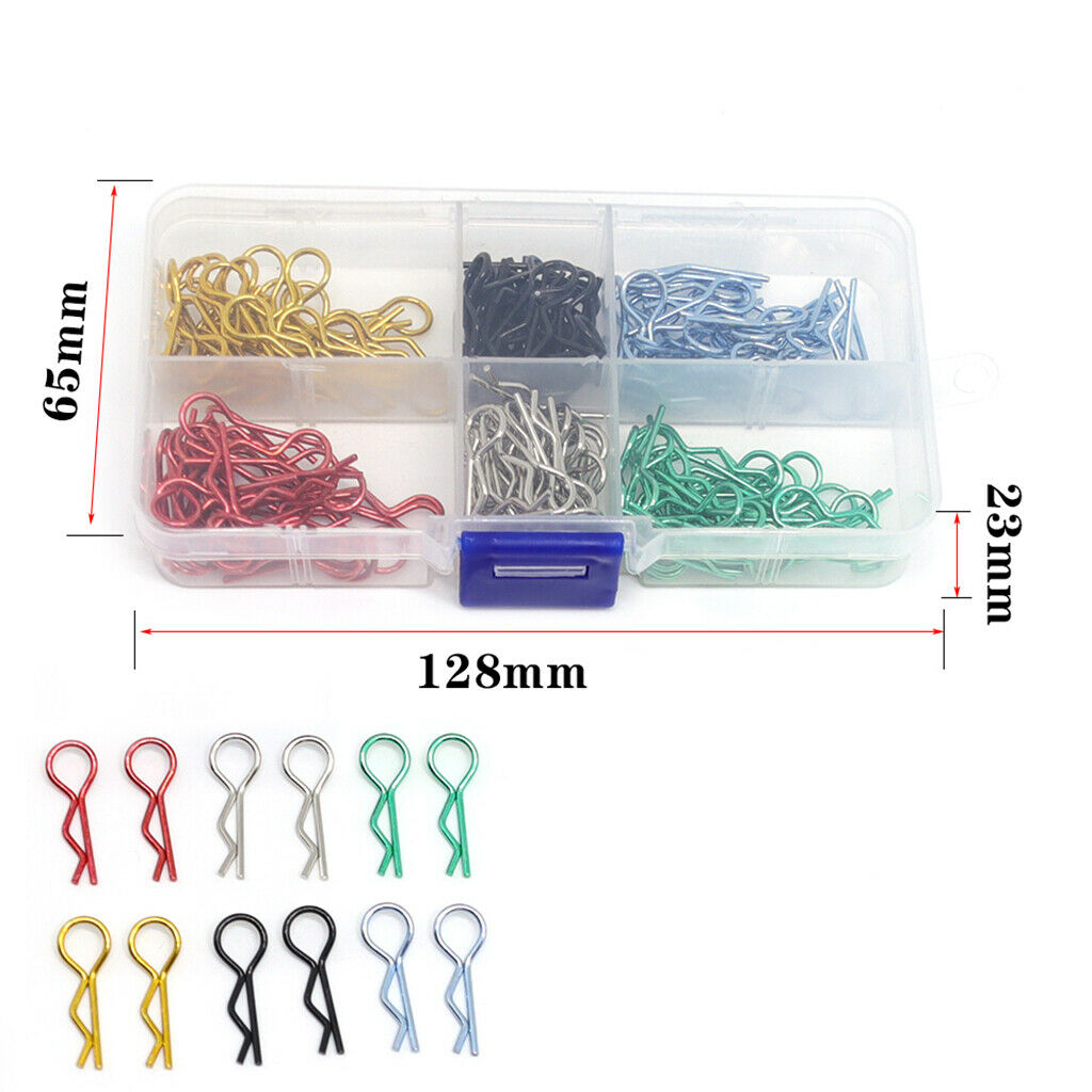 180x Body Shell R Shape Clips for 1:10 1:12 RC Rock Crawler Racing Drift Car