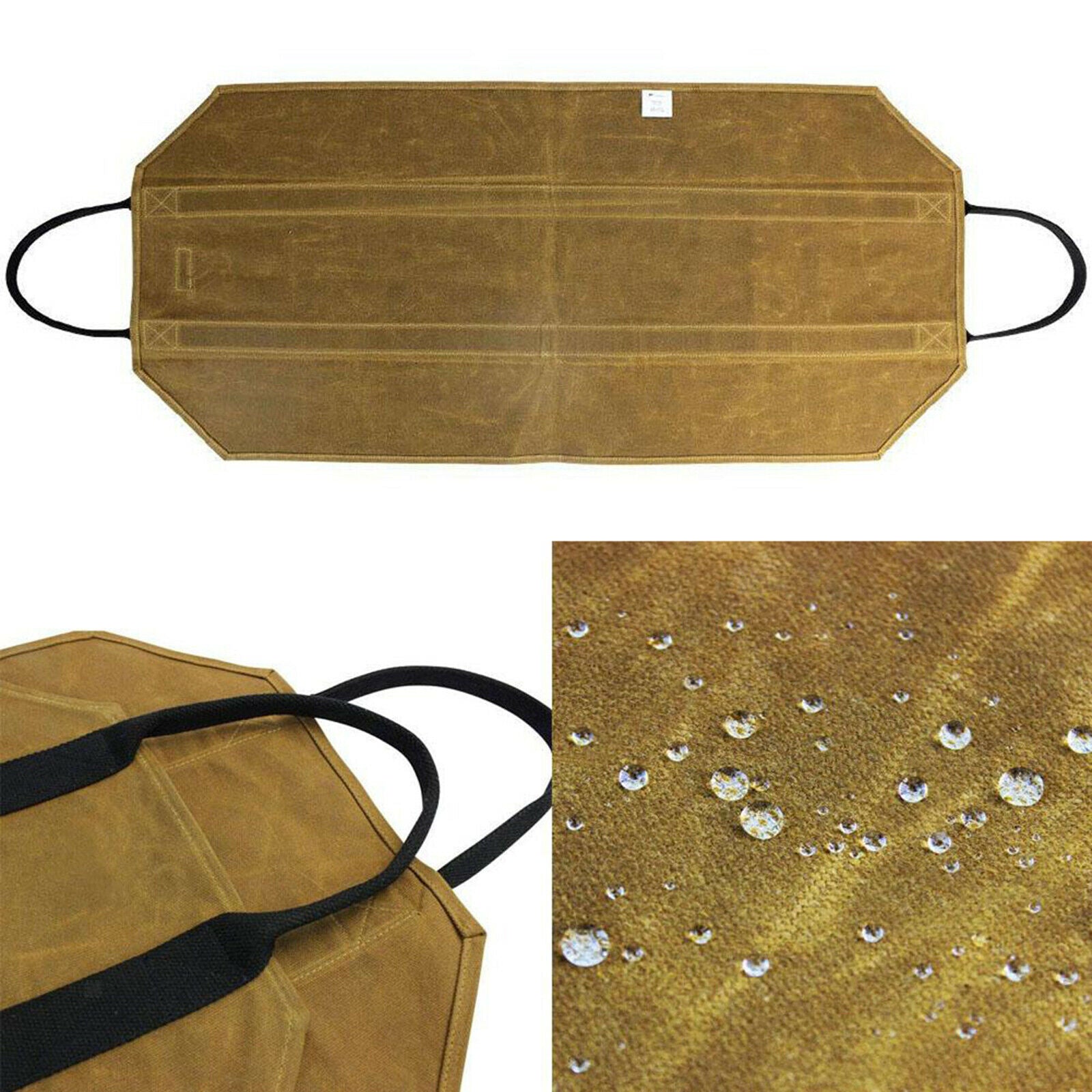 Log Carrier Bag Camping Firewood Holder Heavy Duty Tote Bag for BBQ Barbecue
