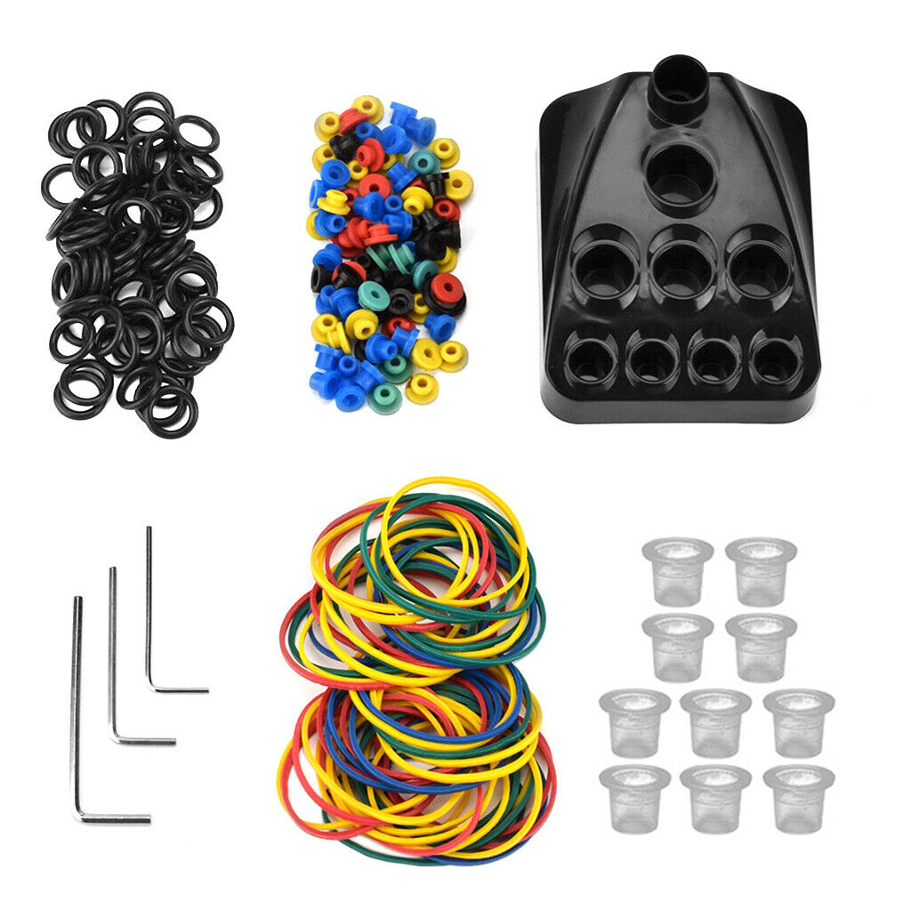 Soft Tattoo Shock Absorption Grommets Nipples O-rings Ink Pigment Cups Stand