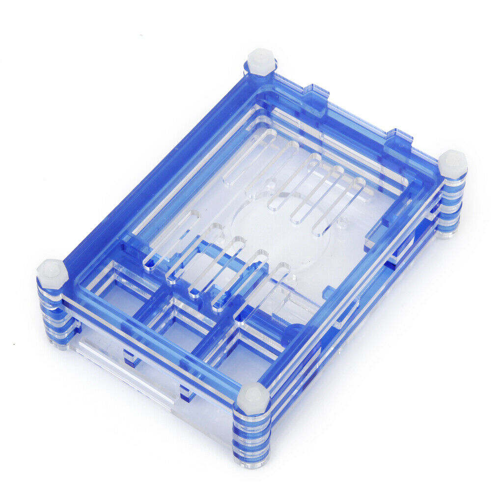 Blue Shell Case Enclosure Box Cover + Cooling Fan Set for Raspberry Pi B+/Pi 2