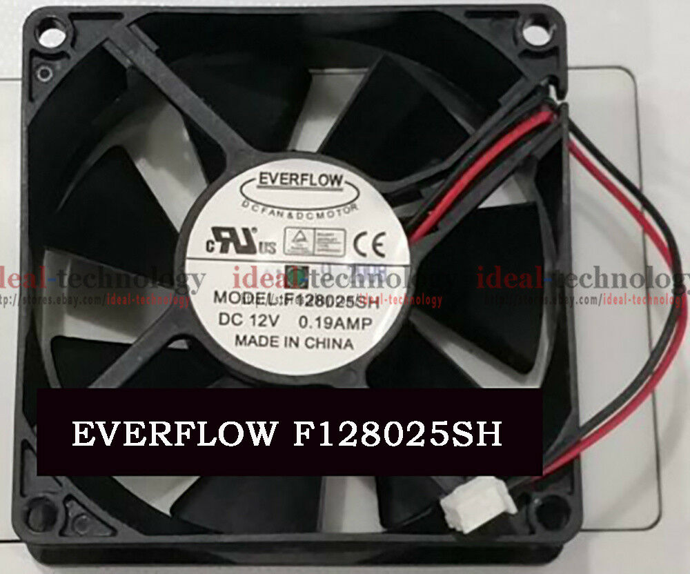1pc EVERFLOW F128025SH fan 80*80*25mm 12V 0.19A 2pin