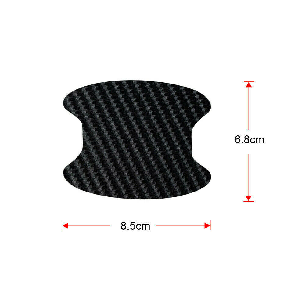 4Pcs Carbon Fiber Car SUV Door Handle Protector Film Anti-Scratch Covers Guard
