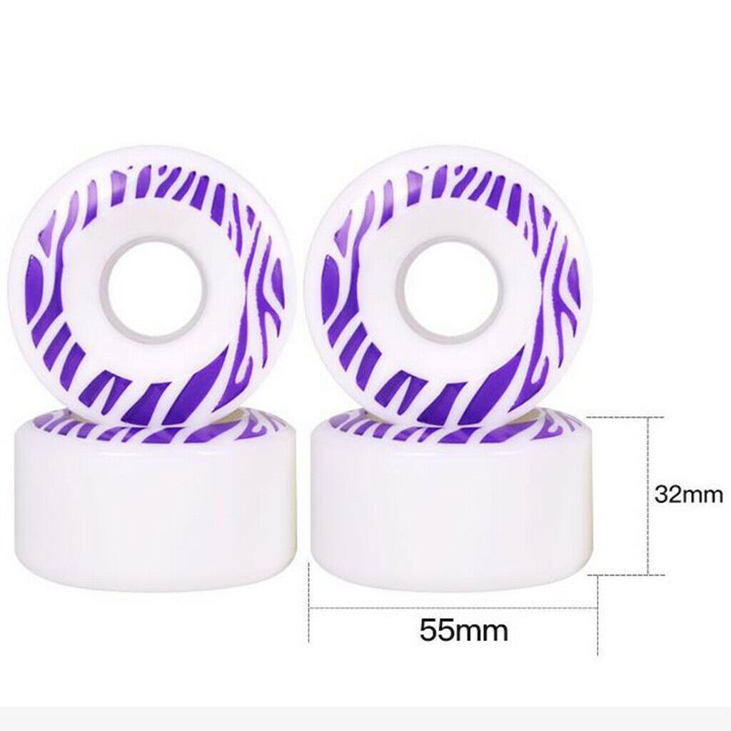 4x Replacement PU Outdoor Inline Hockey Wheels Accessories 80A 55x32mm