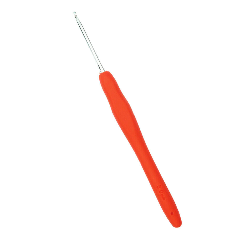 2Pcs Aluminum Crochet Hooks Set 2.5mm 3.0mm, 5.7 Inch Long