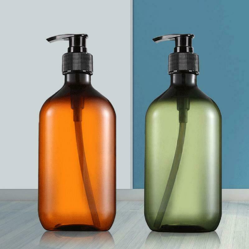 2 Pieces Empty Plastic Shampoo Conditioner Lotion Bottles with Pump