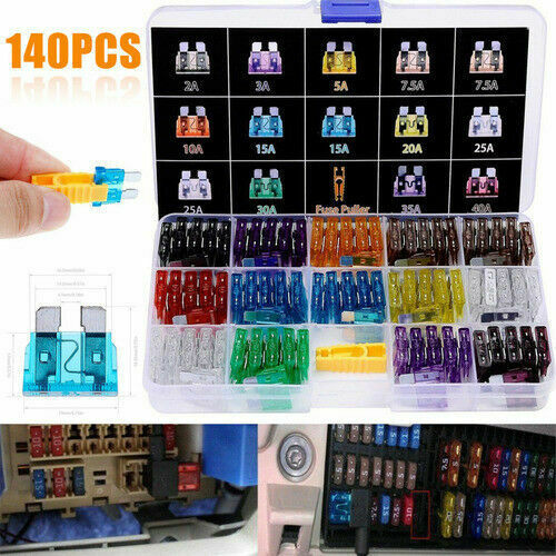 140pcs ATO / APR / ATC Fuse Car Kit Assorted Auto Car Truck Standard Blade 2-40A