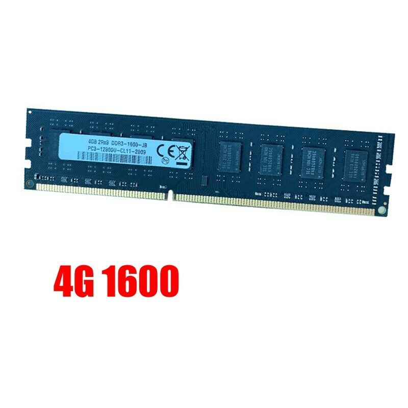 4GB DDR3 Ram Memory 1600MHz PC3-12800 DIMM 240 Pins Support Dual Channel for IZ6