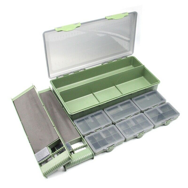 Carp Sea Fishing Coarse Tackle Box Complete Boxes System PP perfect for HookQ9L6