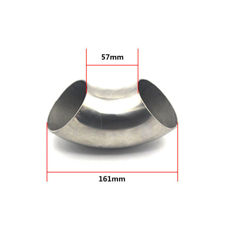 3"inch/76mm OD Stainless Steel Car Exhaust Weld 90Degree Bend Elbow Pipe Fitting