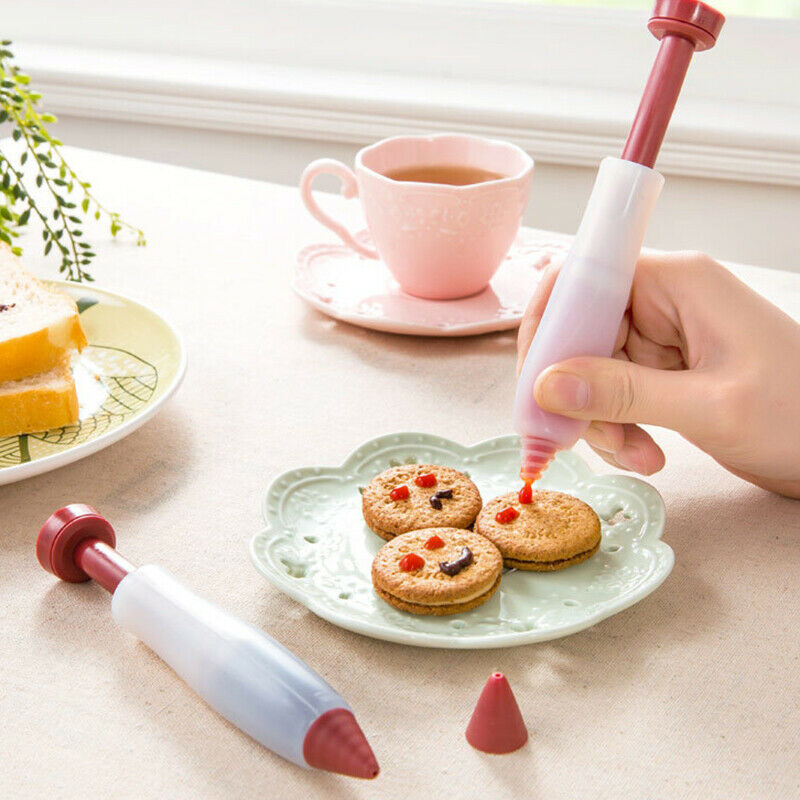Silicone Fondant Cake Pen Pastry Icing Writing Syringe Baking Decor Diy T.l8