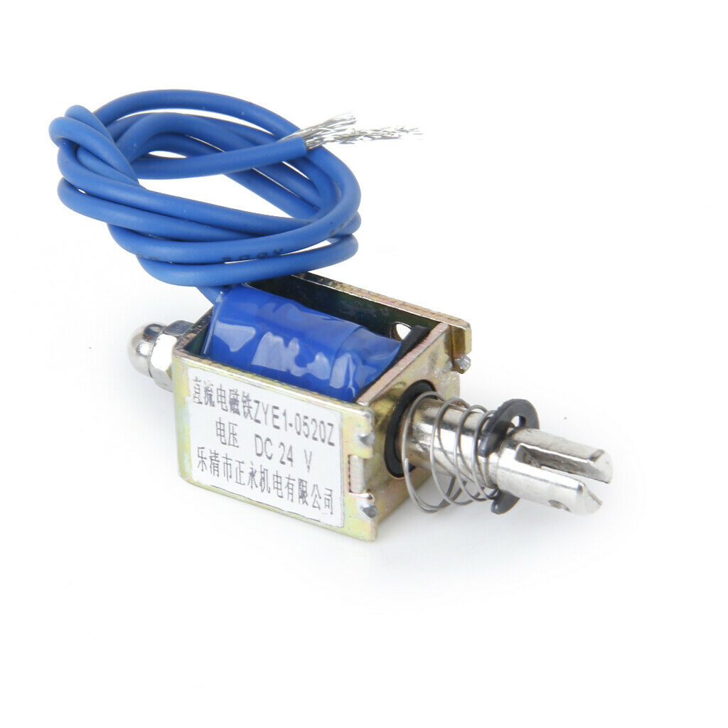 DC 24V Push-Pull Type Open Frame Solenoid Electromagnet Magnet Holding 0.2N