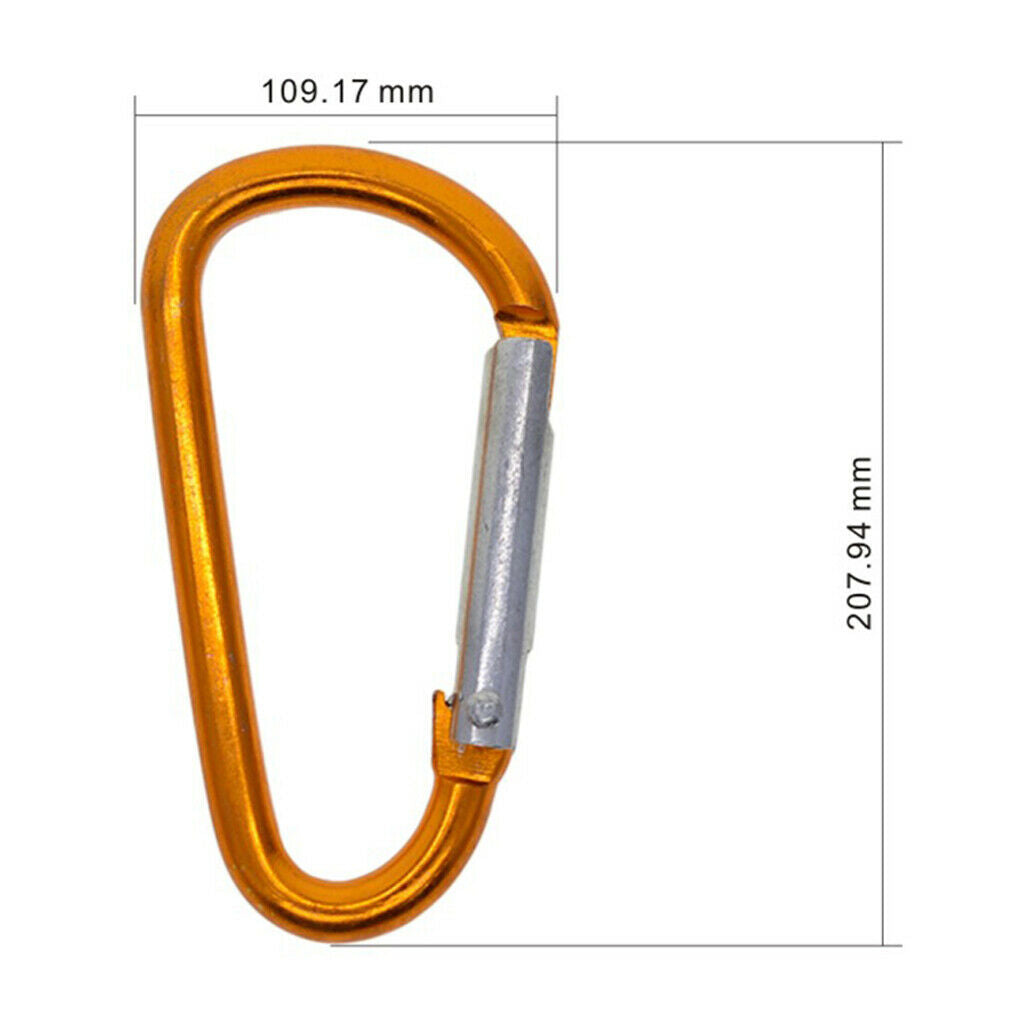 50 Pieces Aluminum Carabiner Spring Clip Climbing Hiking Hook Keychain Rings