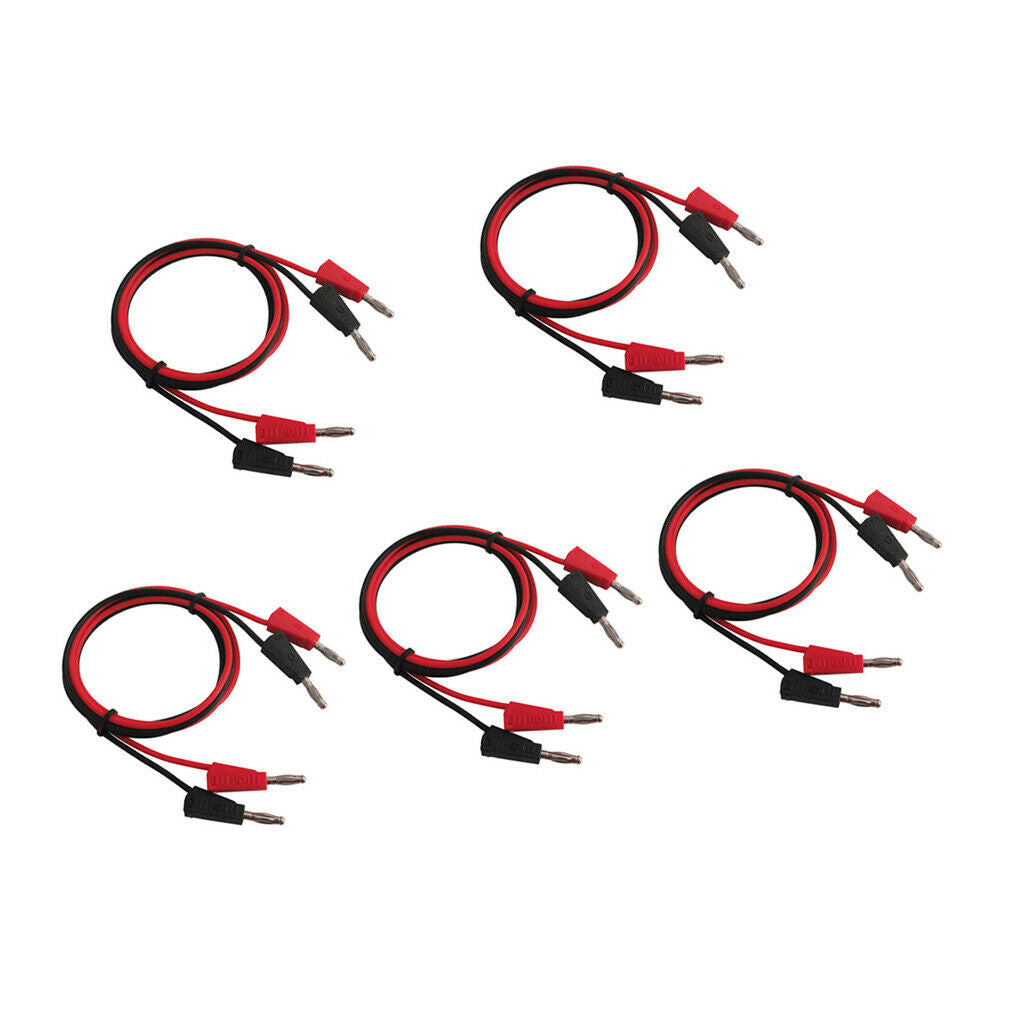 10 x 39" 4mm Stackable Banana Plug to Banana Plug Test Lead Wire Cord