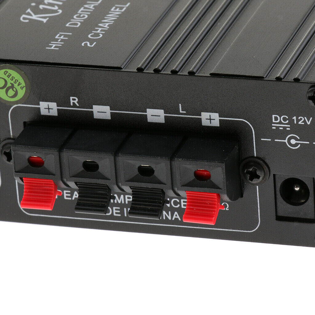 Bluetooth Hi-Fi Stereo Digital Amplifier Audio with Treble/Bass Tone Control,