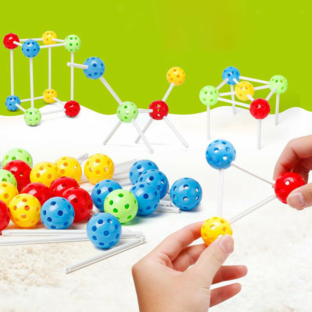 72Pcs Building Blocks Construction Kit Sticks and Balls Kids Puzzle Toys