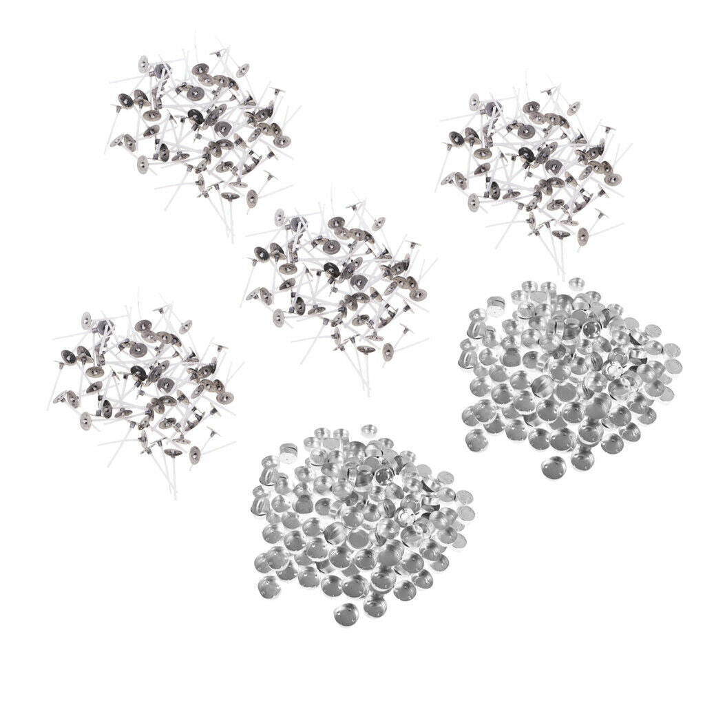 400 Pieces Aluminum Tea Light Tins Tea Light Empty Case Containers + 400 Natural