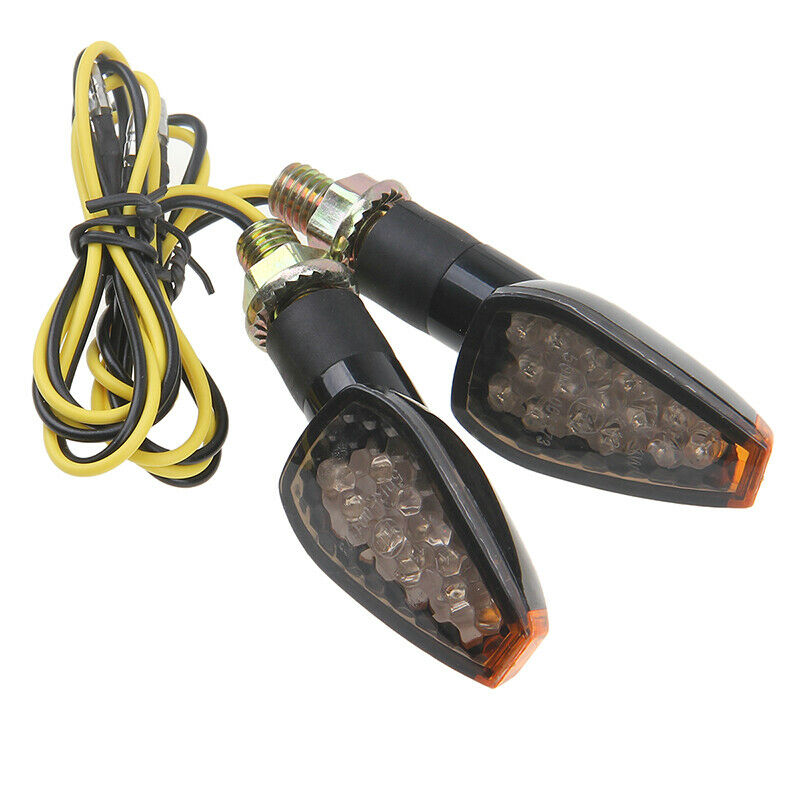 Black Bullet Shape Turn Signal Light 12V Universal Fit Most Motorcycle ATV
