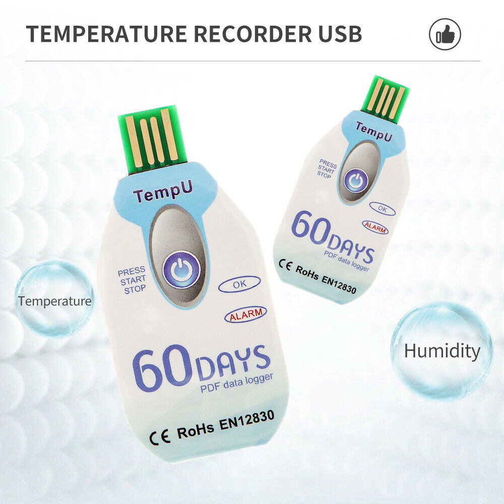 Single Use LED USB Temperature Humidity Data Logger Recorder PlugÂ andÂ Read PDF