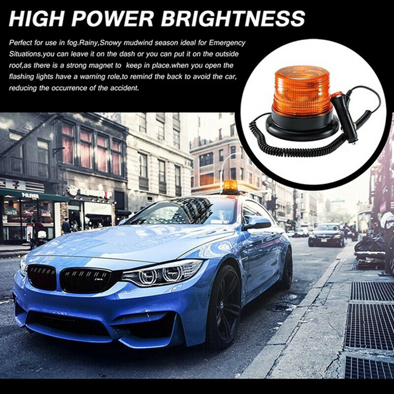 Amber 30LED Car Truck Warning Flash Light Beacon Strobe Emergency Lamp J XC