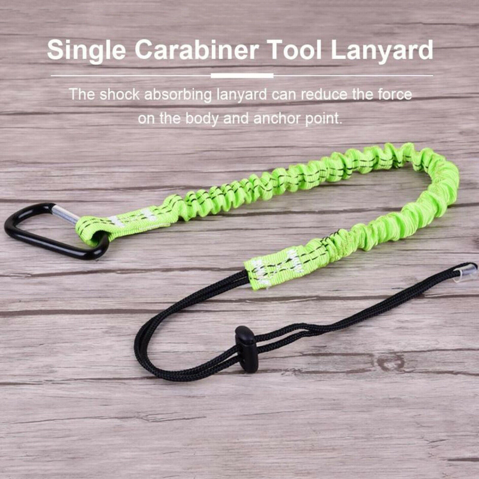 Durable Single Carabiner Lanyard Safety Emergency Rope Outdoor Climbing