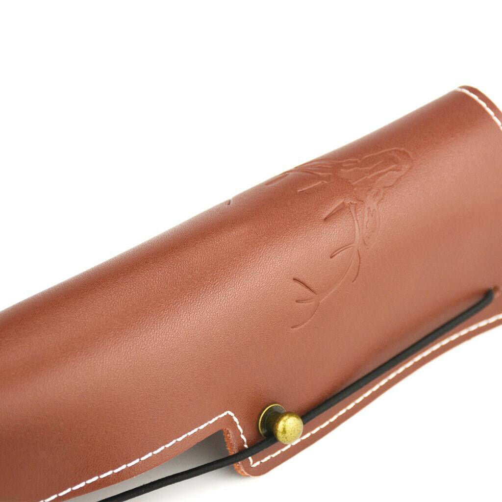 Adjustable Cow Leather Archery Armguard Forearm Guard Protector Brown