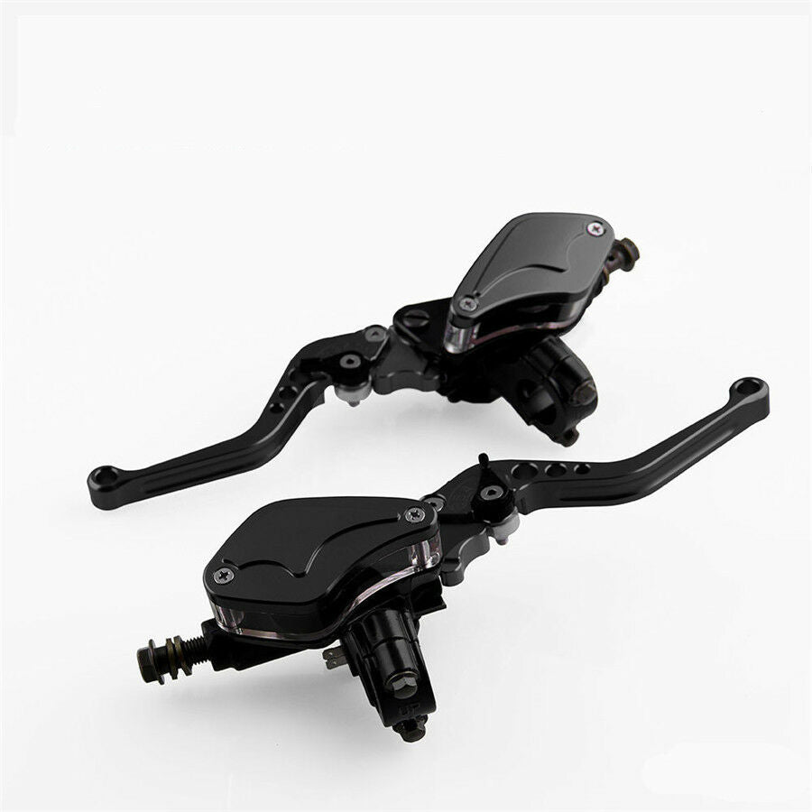2X RED Motorcycle Clutch Brake Master Cylinder Kit Reservoir Levers Set 7/8"22mm