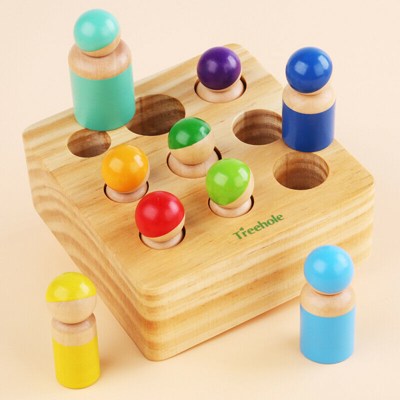 Baby Montessori Educational Wooden Toys Letter Matching game Color recognition