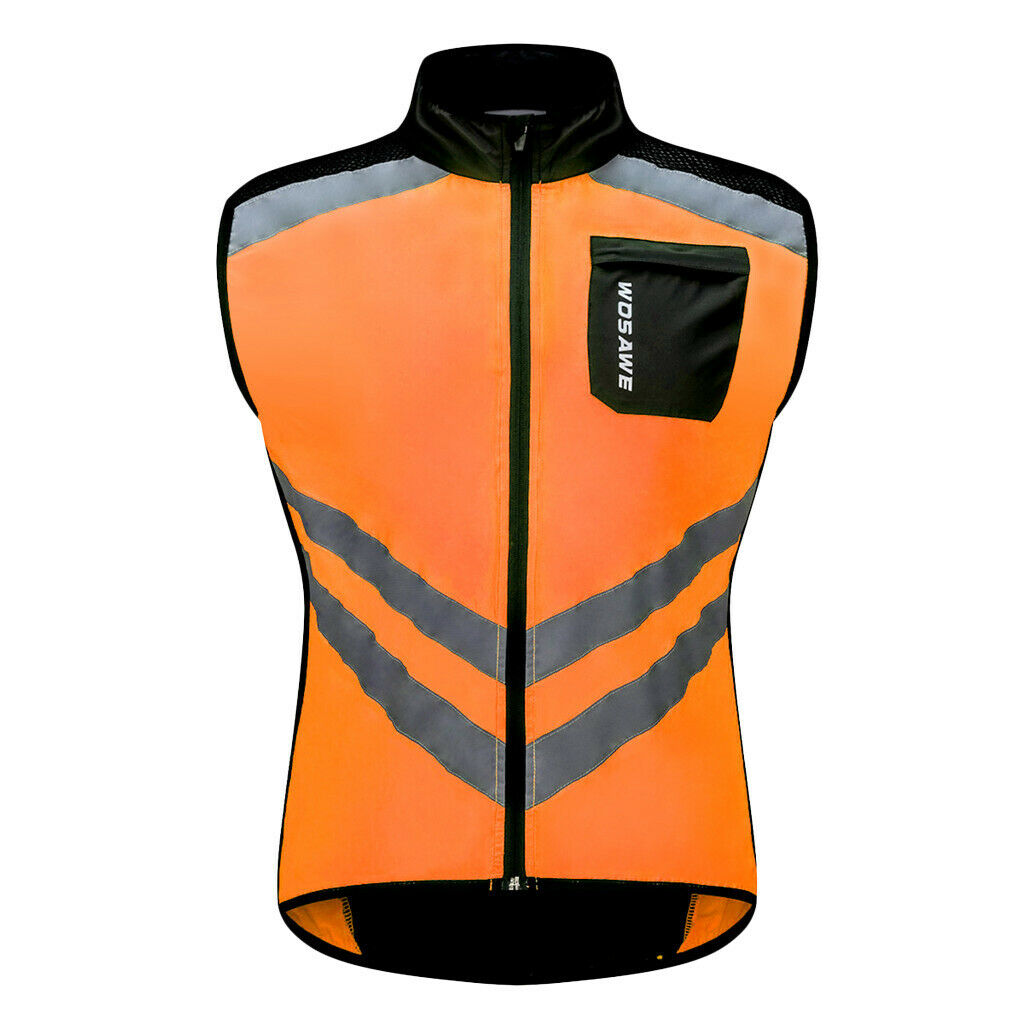 Light Reflective Windproof Jacket Vest Night Running Reflective Suits XXL