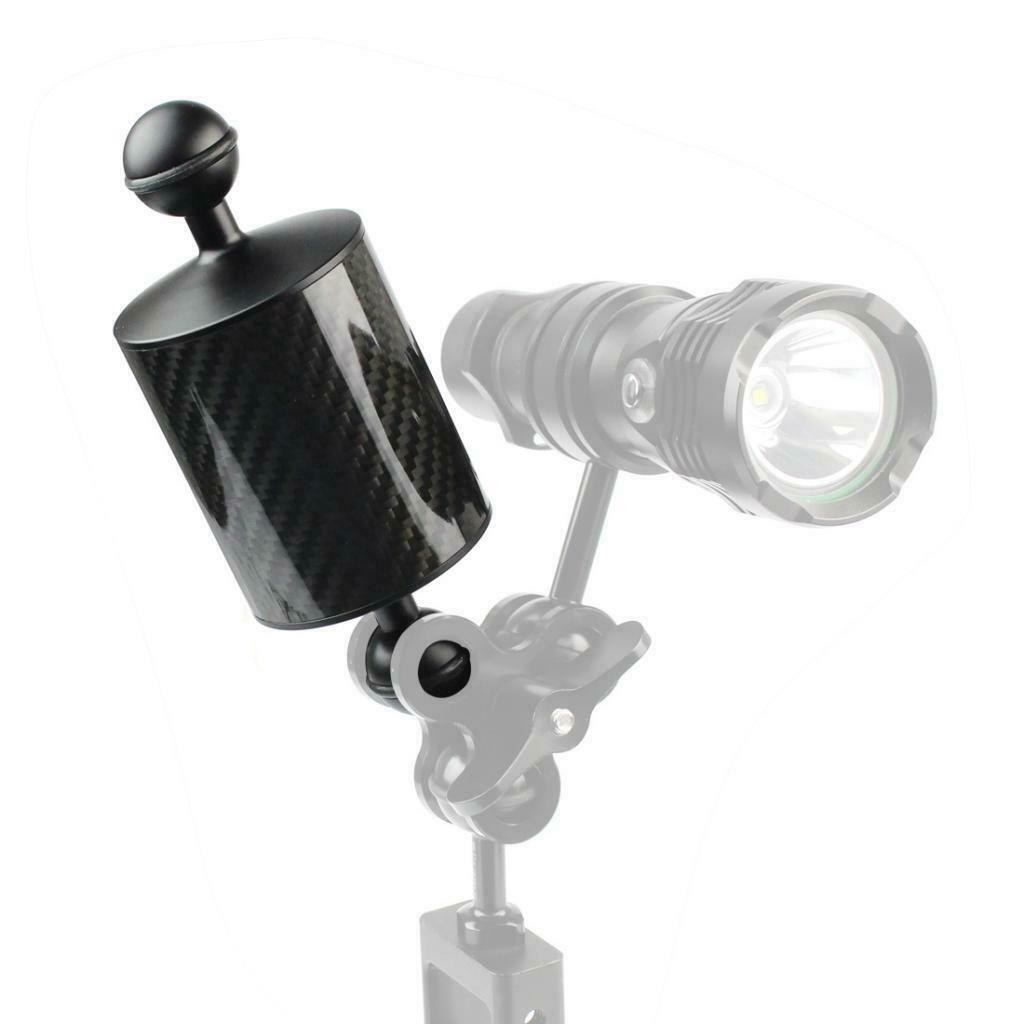 2X Dive Photography Double Ball Head Buoyancy Light Arm Ultralight Carbon Fiber
