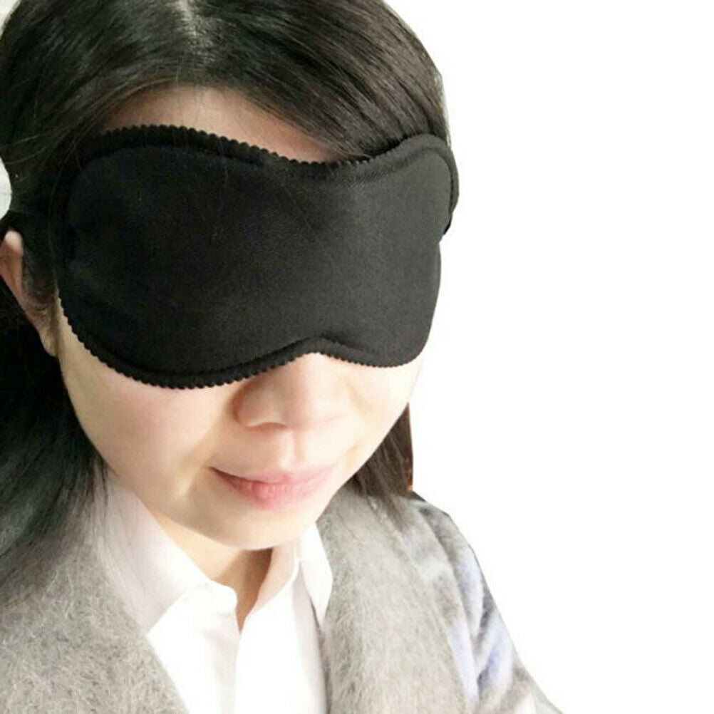 Black Sleep Eye  Filled Sunshade Travel Sleep Relaxation Aid Blinds Eyes  FT XC