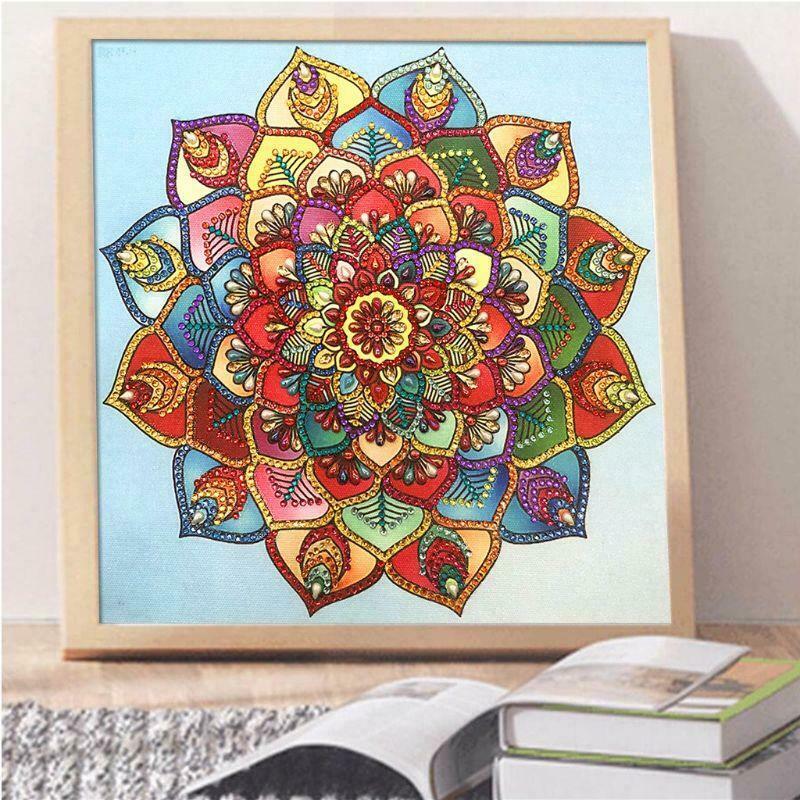 Colorful Flower 5D Special Shaped Diamond Painting Embroidery Needlework Crystal
