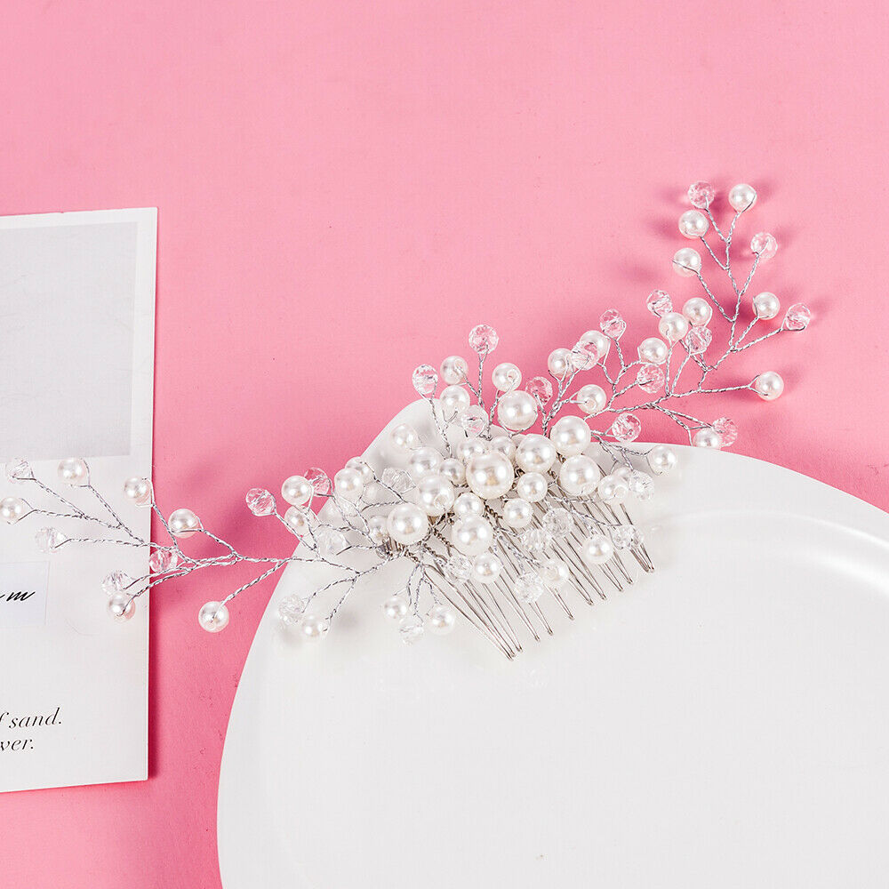 Bridal Wedding Crystal Rhinestone Flower Hair Clip Comb Pin Headband Diamante CH