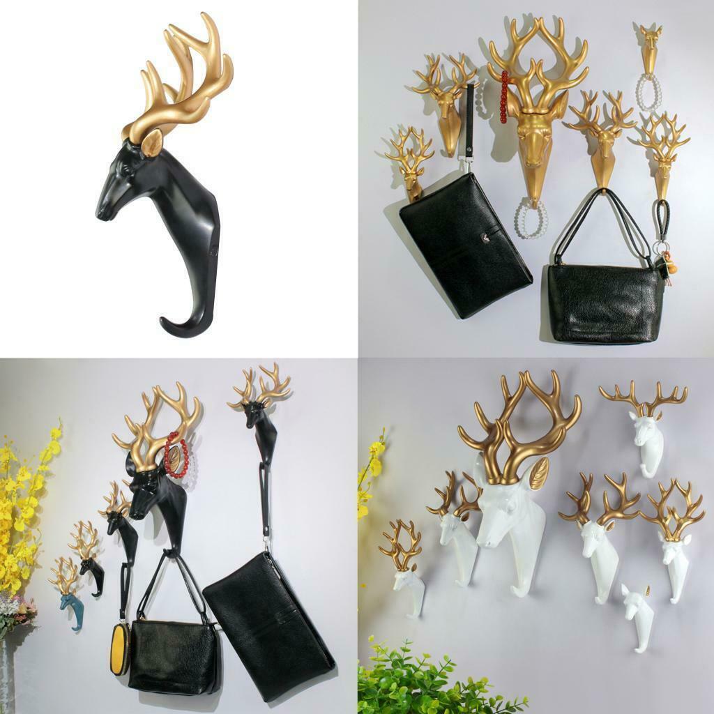 Animal Head Hanger Strong Sticking Wall Door Hanging Hook Hangers Black