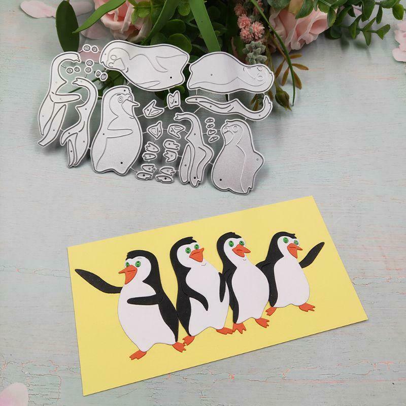 Penguin Metal Cutting Dies Stencil Scrapbooking DIY Album Stamp Paper Embossing