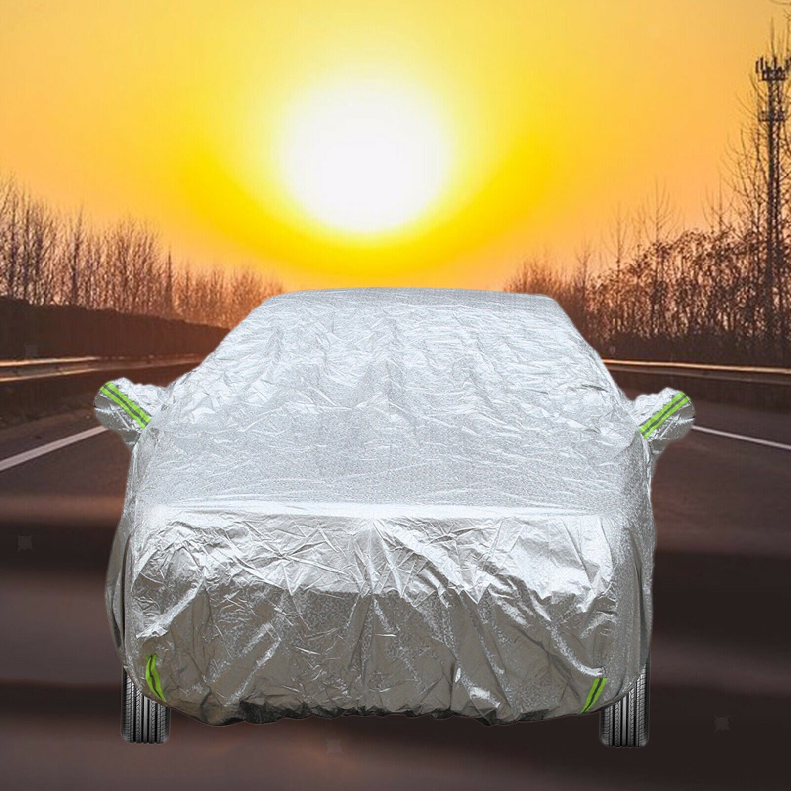 Car Cover Waterproof Windproof Rain UV Resistant All-Weather Protection YL