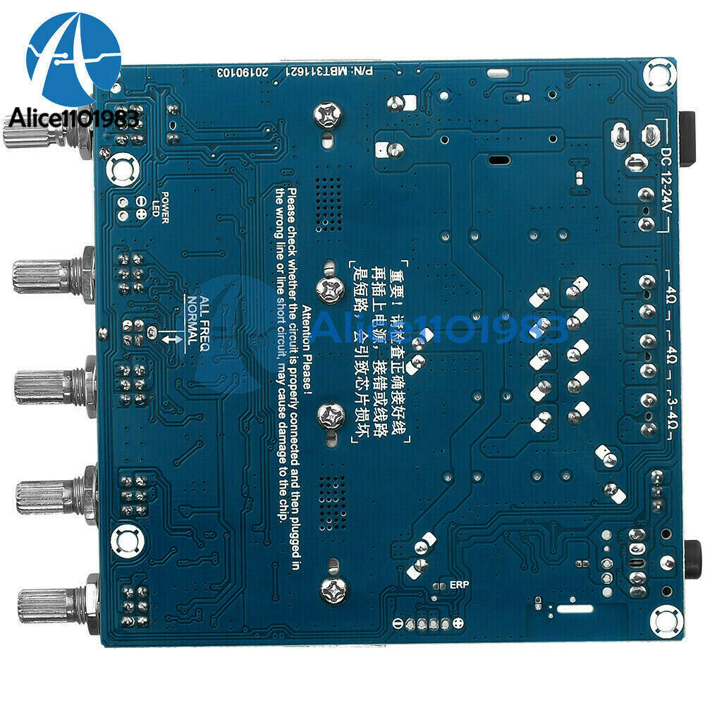 DC 12-24V Bluetooth 5.0 TPA3116D2 Digital Audio Amplifier Board 100W+50W+50W