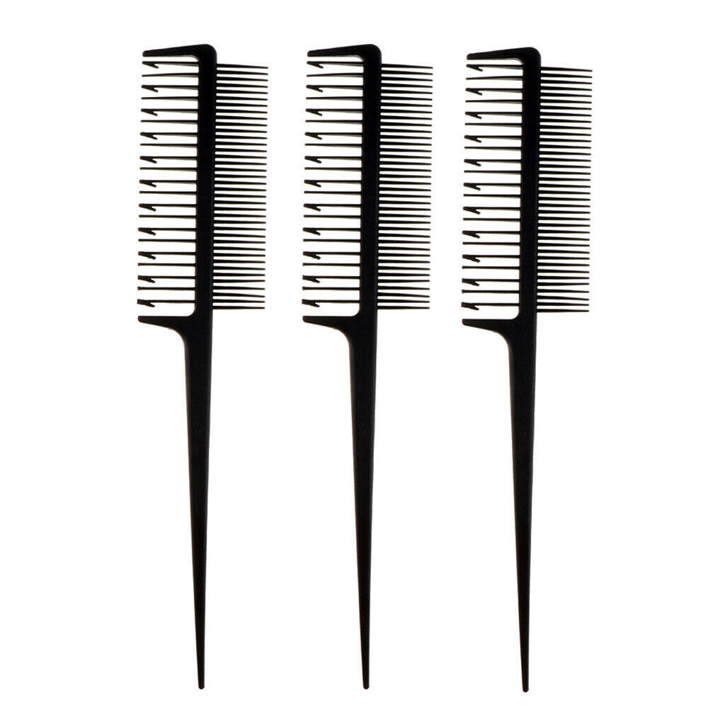3x Two-way Weaving Highlighting Foiling Hair Comb Salon Hair Coloring Combs